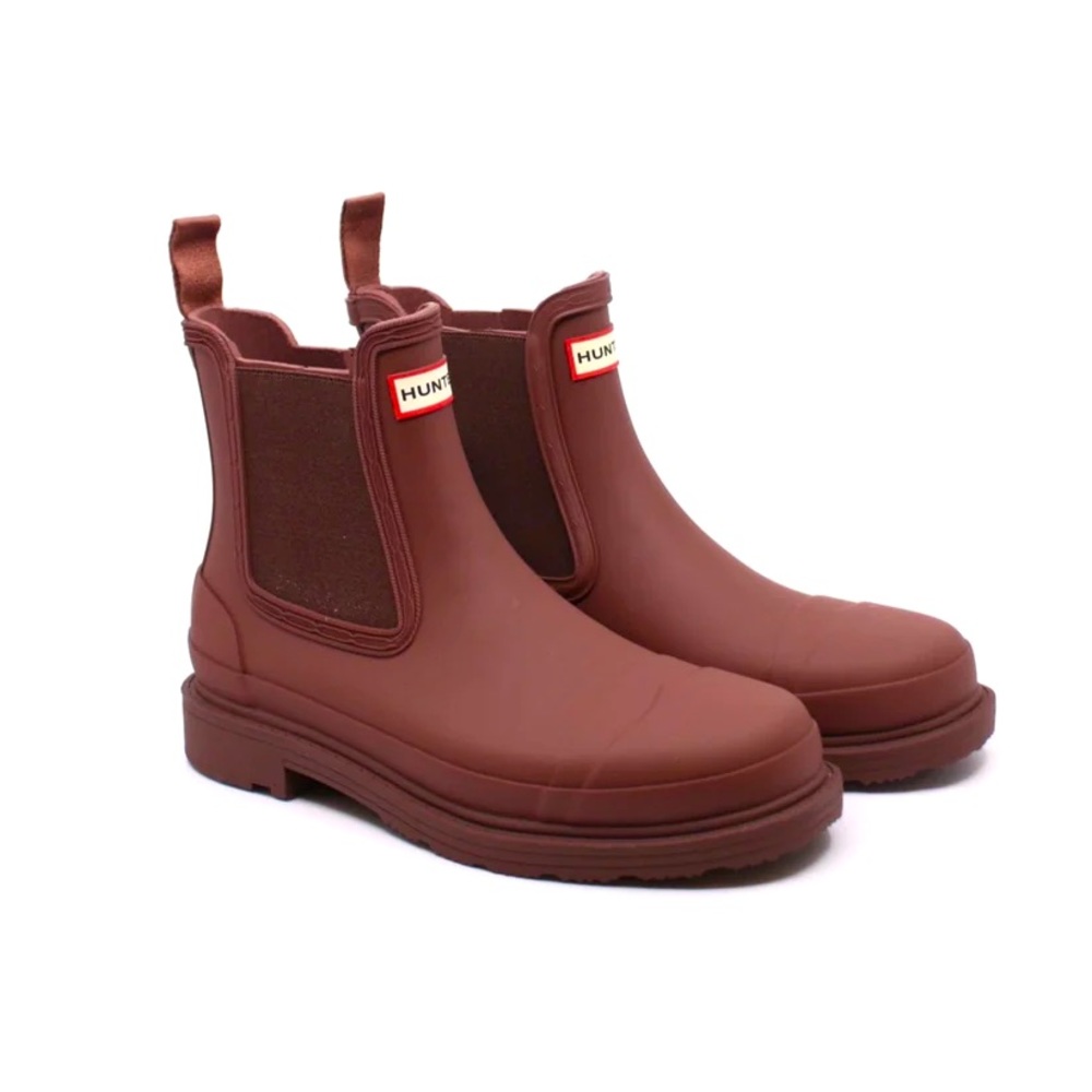 Like New HUNTER COMMANDO CHELSEA BOOT | BROWN BRUSH/BROWN BOLT